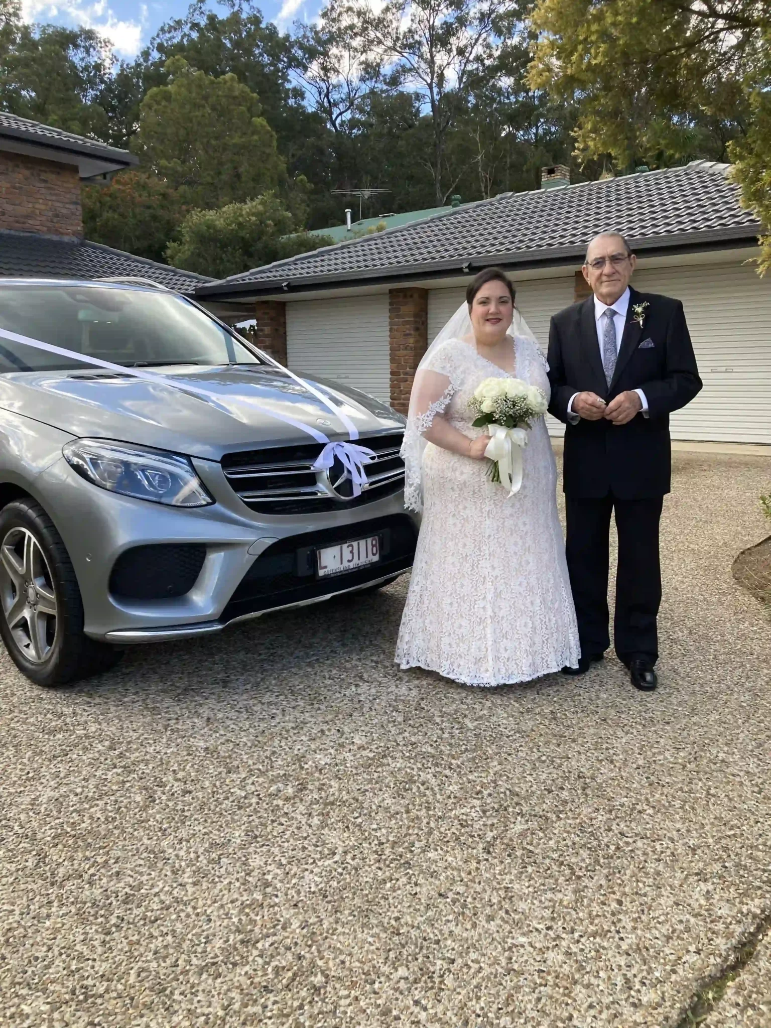Elegant wedding chauffeur service in Brisbane