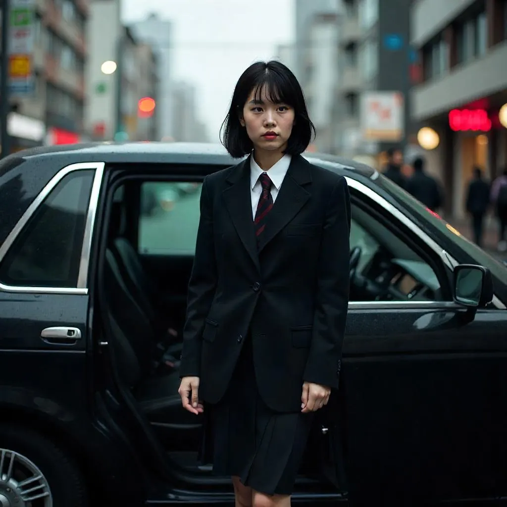 student arriving at school formal in luxury car gold coast