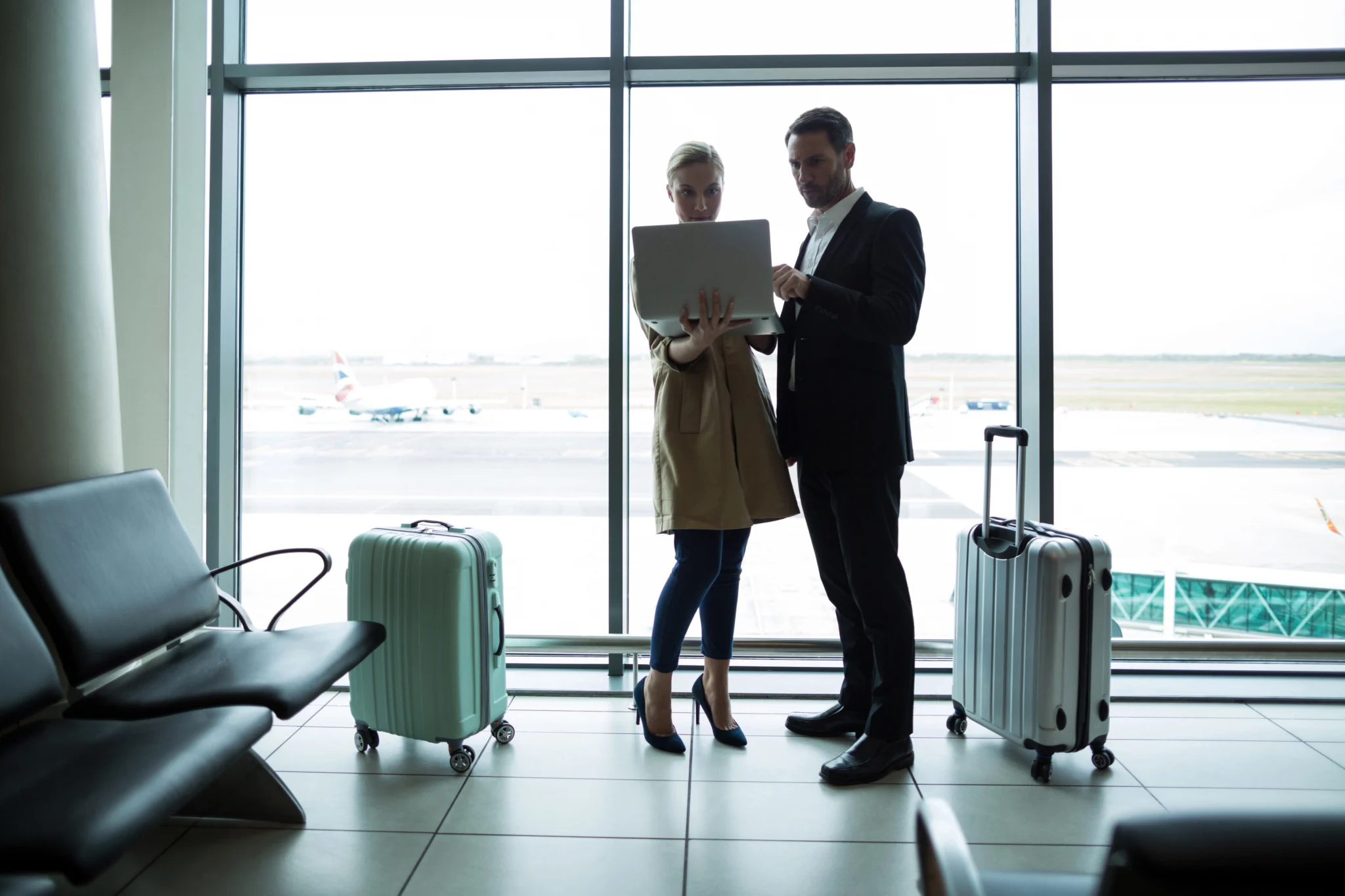 Chauffeur vehicle providing airport transfer service at Brisbane International terminal