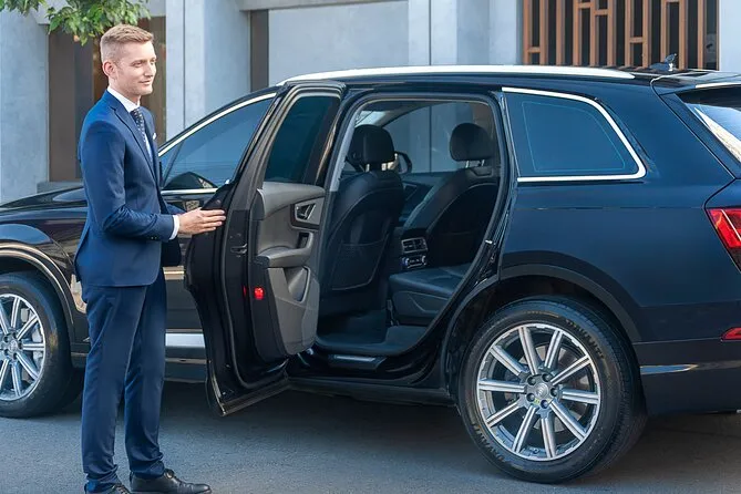 chauffeur perth airport executive vehicle at PER terminal